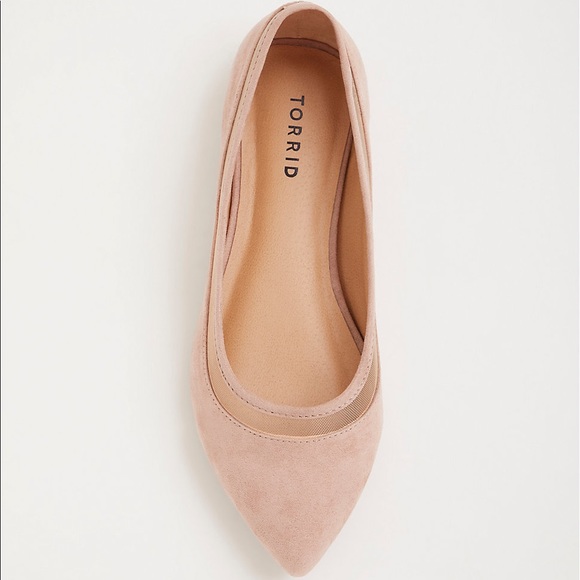 💕SOLD💕 BLUSH MESH POINTED TOE FLAT (WIDE WIDTH) - Picture 3 of 3
